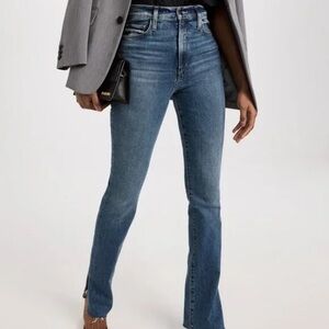 Favorite Daughter Valentina Medium Indigo Raw Hem Jeans Size 27